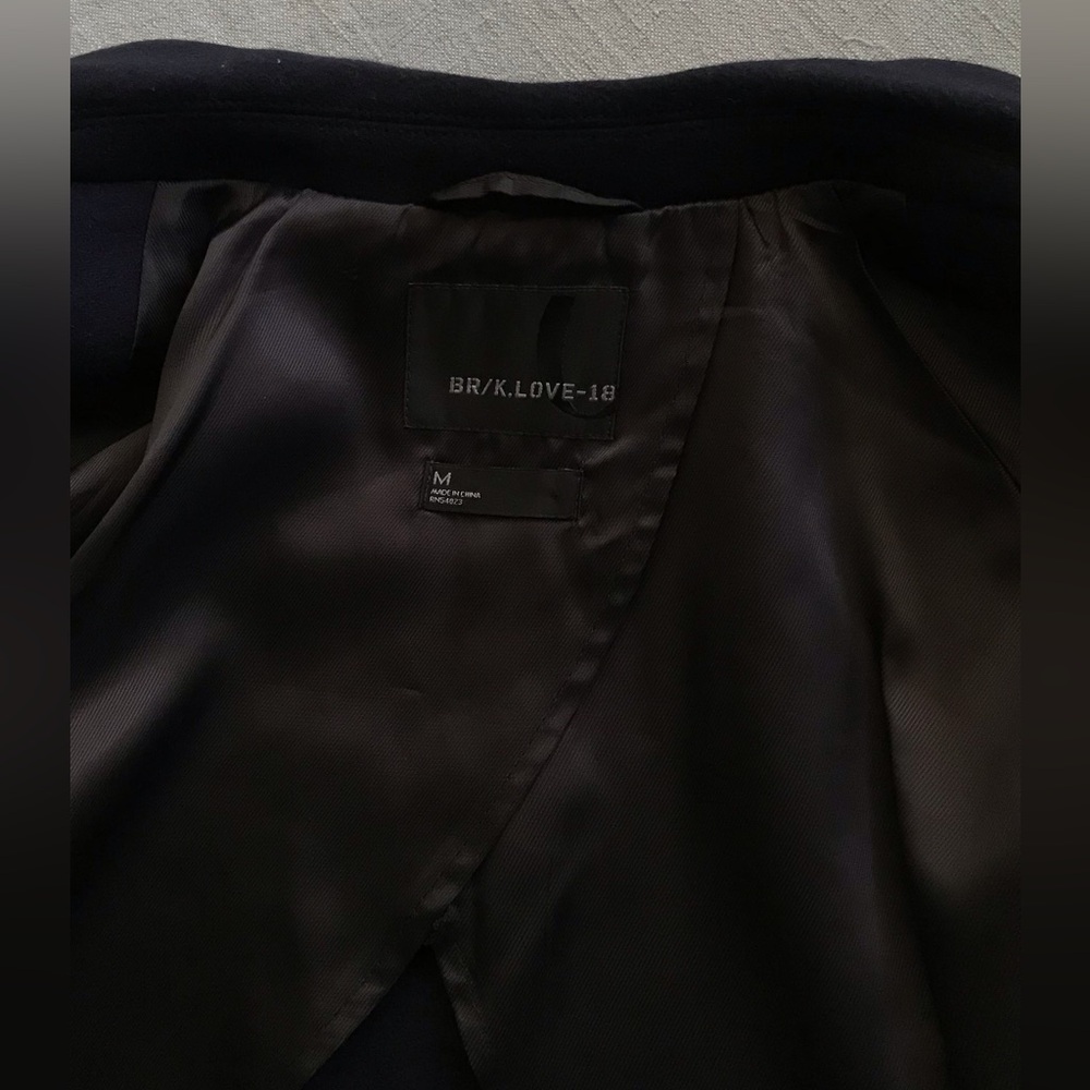 Banana Republic X Kevin Love Navy Slim-fit Italian Wool Topcoat - Picture 3 of 6